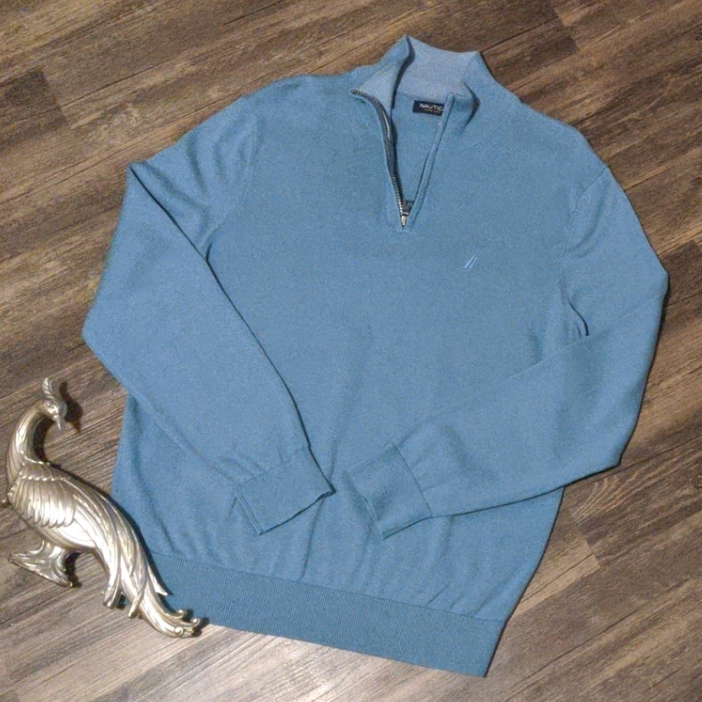 Nautica Men's 1/4 zip pullover sweater Large